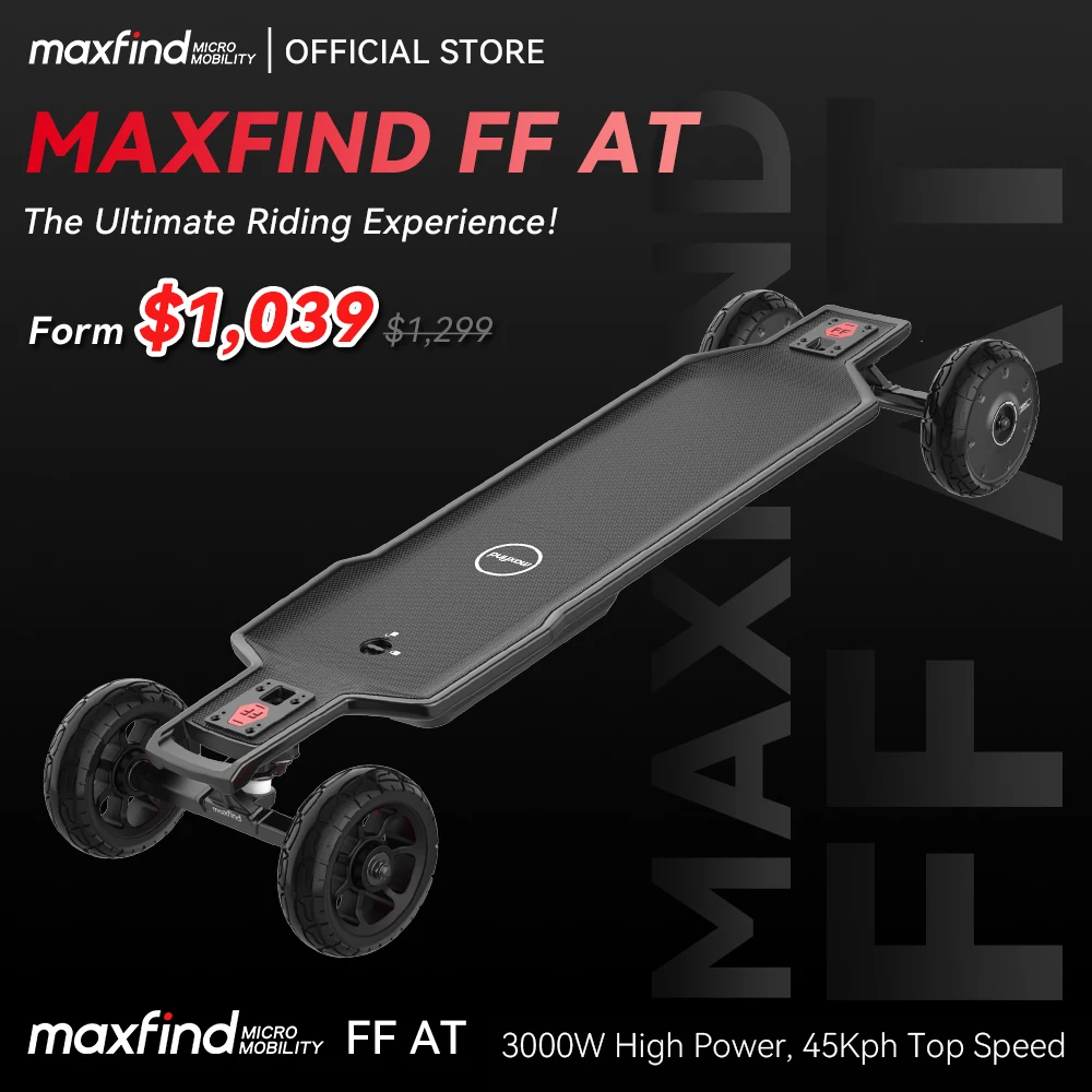 Электрический скейтборд Maxfind FF на любой местности 3000 Вт мотор-концентратор