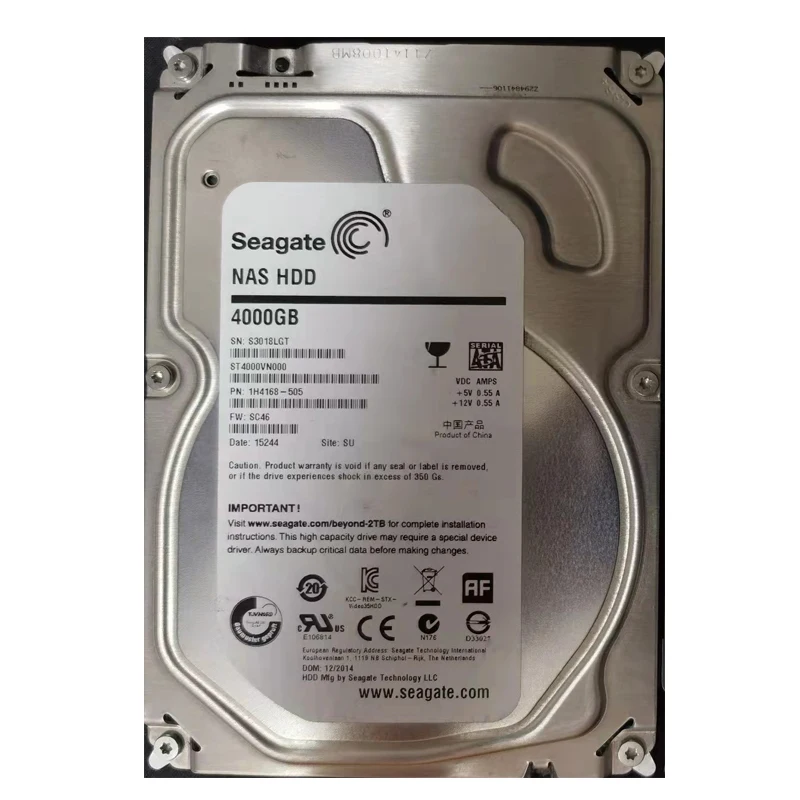 

Жесткий диск ST4000VN000 для Seagate Iron wolf HD, 3,5 дюйма, 4 ТБ, 5900 об/мин, 64 Мб, SATA, NAS, жесткий диск 4000GBST4000VN000-1H4168
