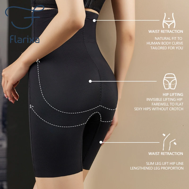 Flarixa Women High Waist Shaping Panties Plus Size Waist Trainer Body Shaper Tummy Slimming Underwear Hip Lift Boxer Shorts XXXL
