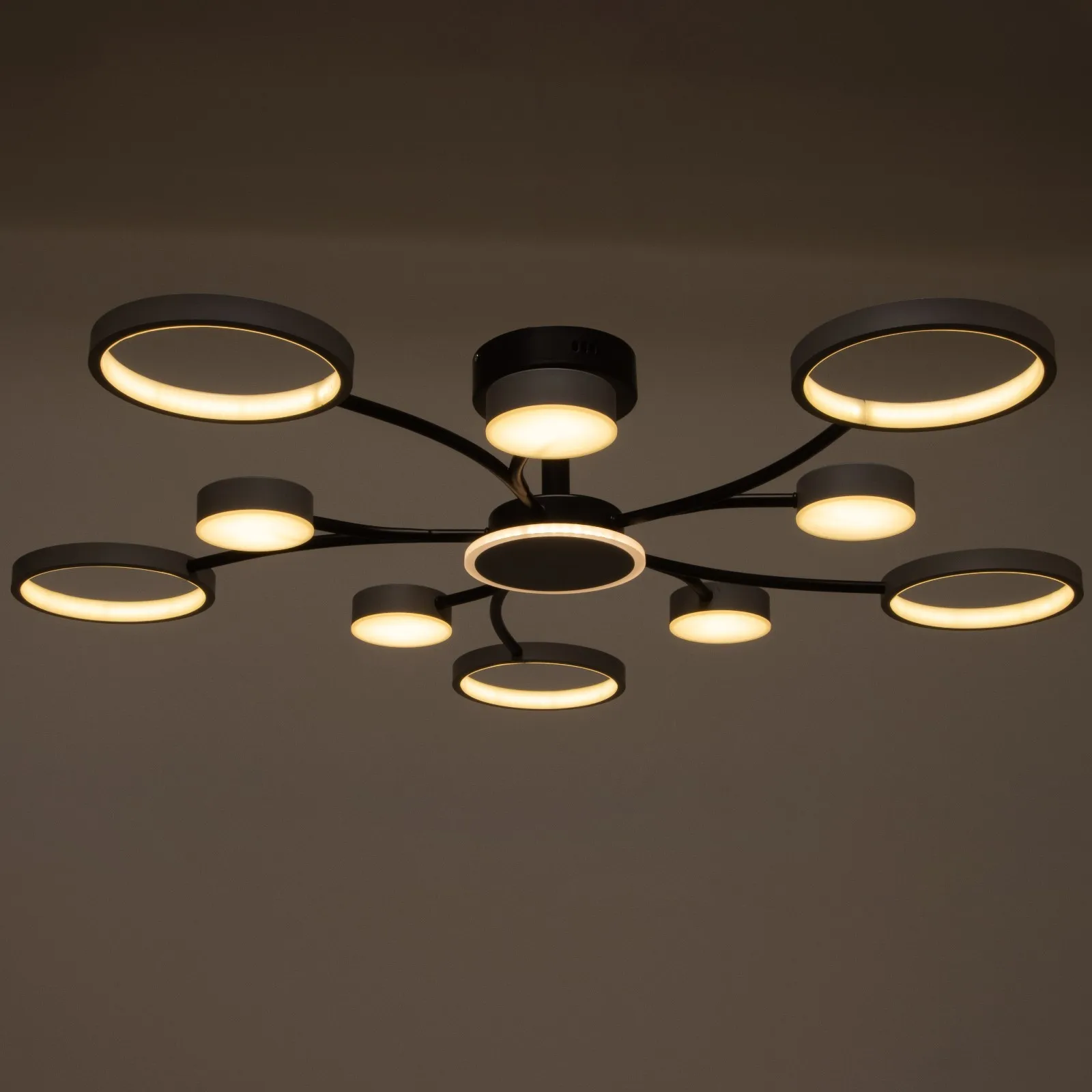 Люстра с ПДУ 2299/11GR LED 216Вт 3000-6000К серый 97х97х18 см BayerLux