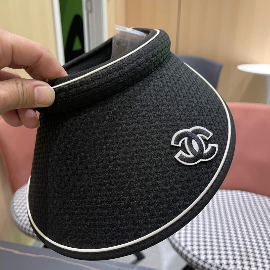 Широкополая панама Chanel из хлопка защита от солнца рыбака шляпа