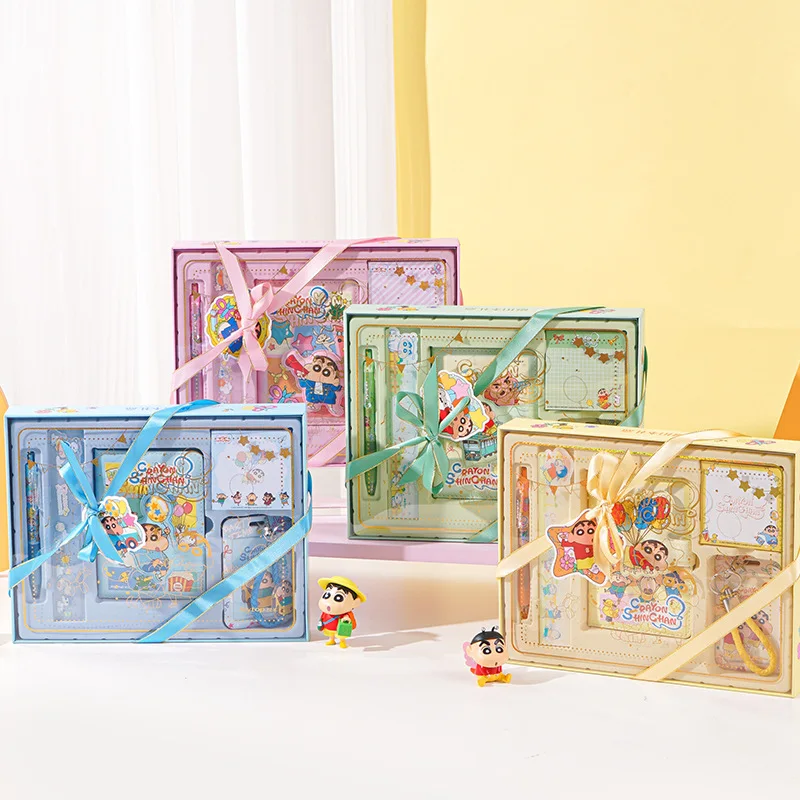 Набор Офисных Принадлежностей Crayon Shin-chan - Мелки Ручка Линейка Блокнот Адресная