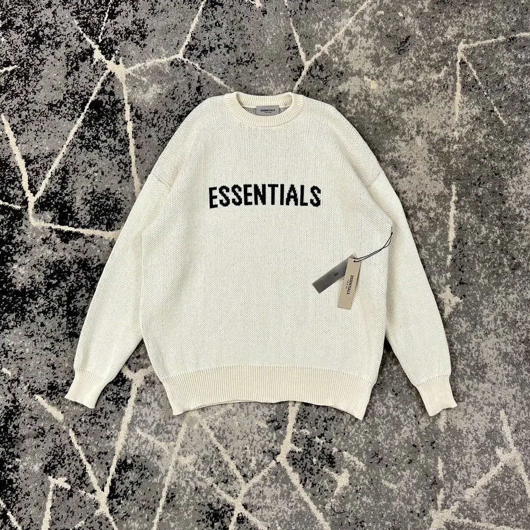 свитер ESSENTIALS трикотажный джемпер для пар с круглыми воротничками и узорами