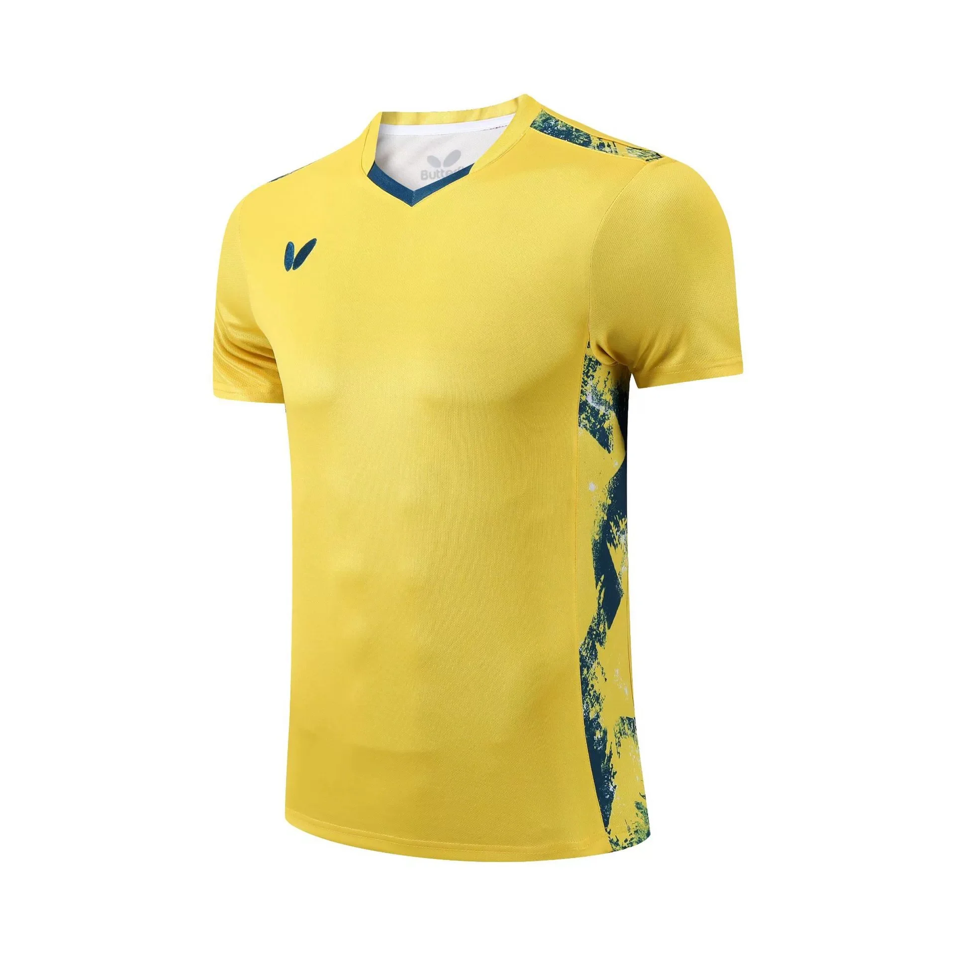 Men T-shirt Summer Quick Drying Female Training Badminton Suit Table Tennis Suit Printed T-shirt Boys Breathable Sports