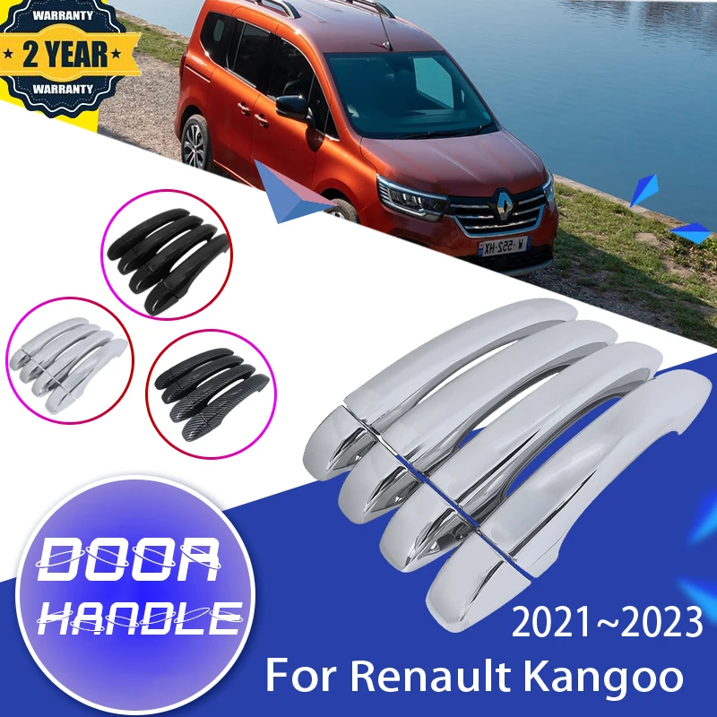 

Car Chrome Door-Handle-Cover ABS For Renault Kangoo Mercedes-Benz Citan T-Class EQT Nissan Townstar 2021~2023 Car Accessories