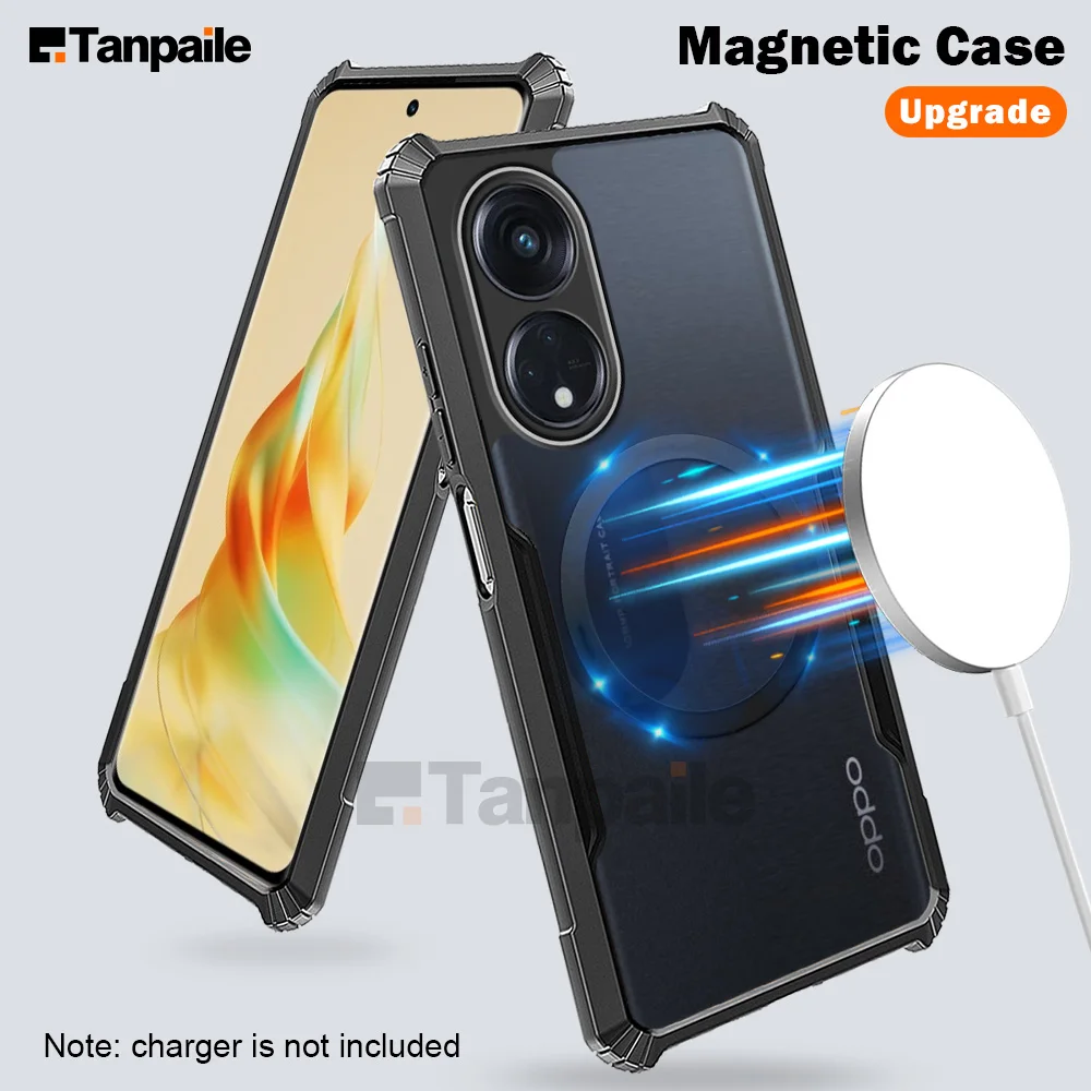 Ультратонкий Магнитный чехол-бампер для телефона OPPO Reno 8T 4G