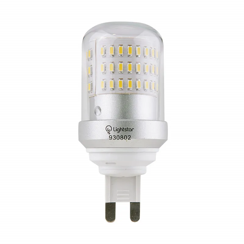 Лампочка светодиодная кукуруза прозрачная колба G9 9 Вт 850 lm 3000K Lightstar 930802 |