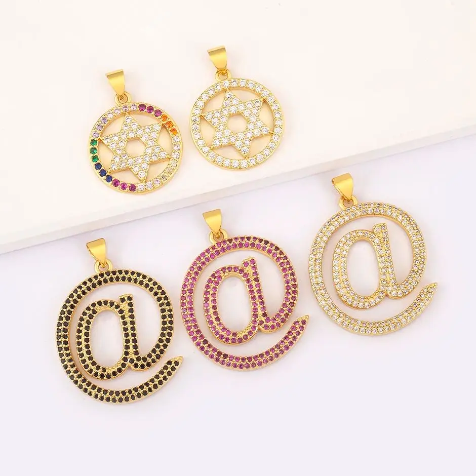 Популярный кулон @ Символ в форме циркона ожерелье сделай сам Для женщин женское
