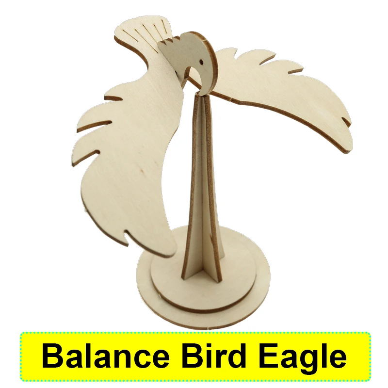

Balance Bird Eagle Shape Handmade Student Coloring Toy Wooden Assemble DIY Gravity Bird Creative Technology Gizmo