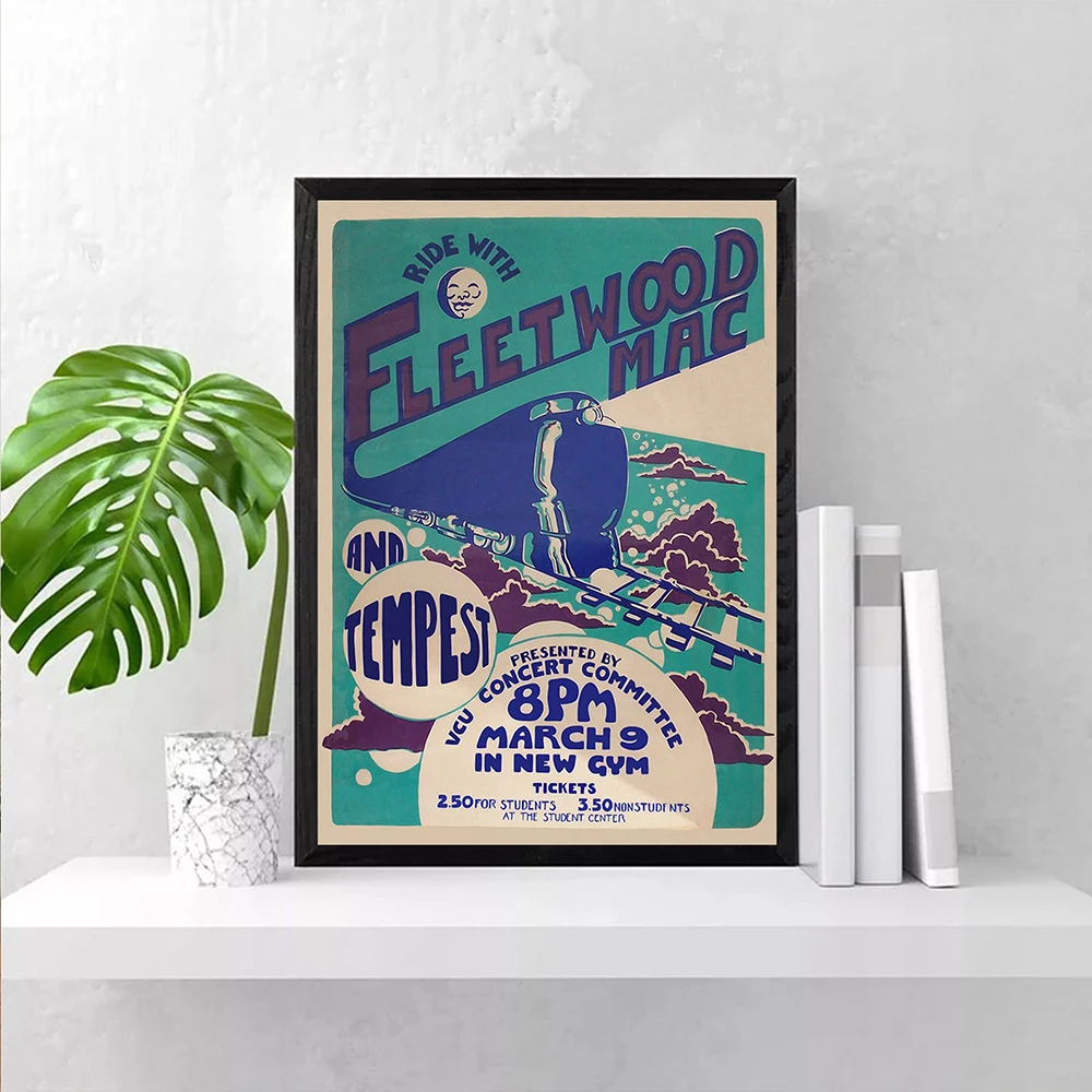 

Плакат Fleetwood Mac в концерте, Обложка для винтажного музыкального альбома, Картина на холсте, настенные картины, скандинавские принты, декор для гостиной и дома