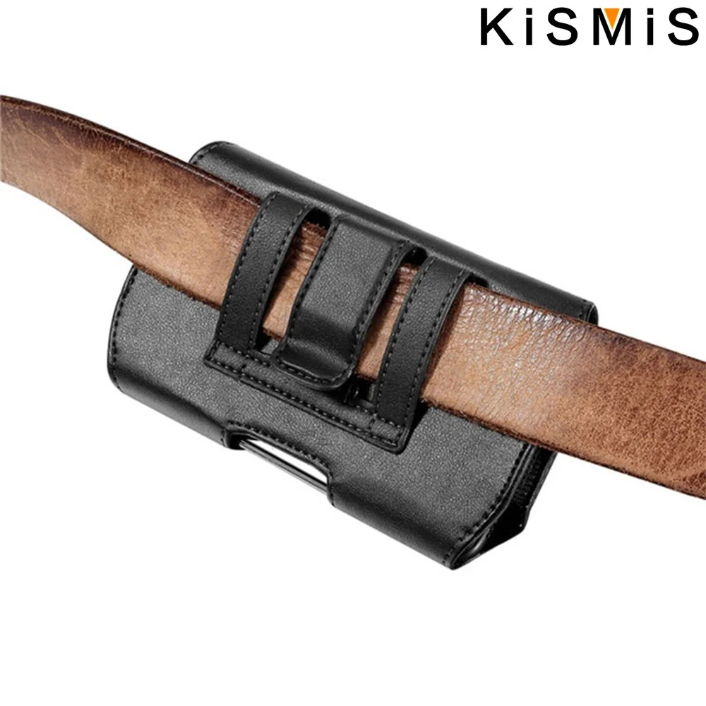 KISMIS Модный Кожаный Ремень С Пряжкой Для Телефона Мобильных Телефонов 3 5-6 Дюйма