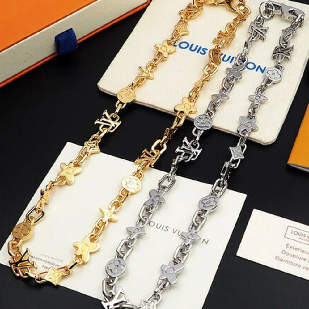 В стиле LOUIS VUITTON Copy1:1 Модное изысканное женское ожерелье, модная эстетическая цепочка, Праздничная вечеринка, ежедневный ювелирный подарок