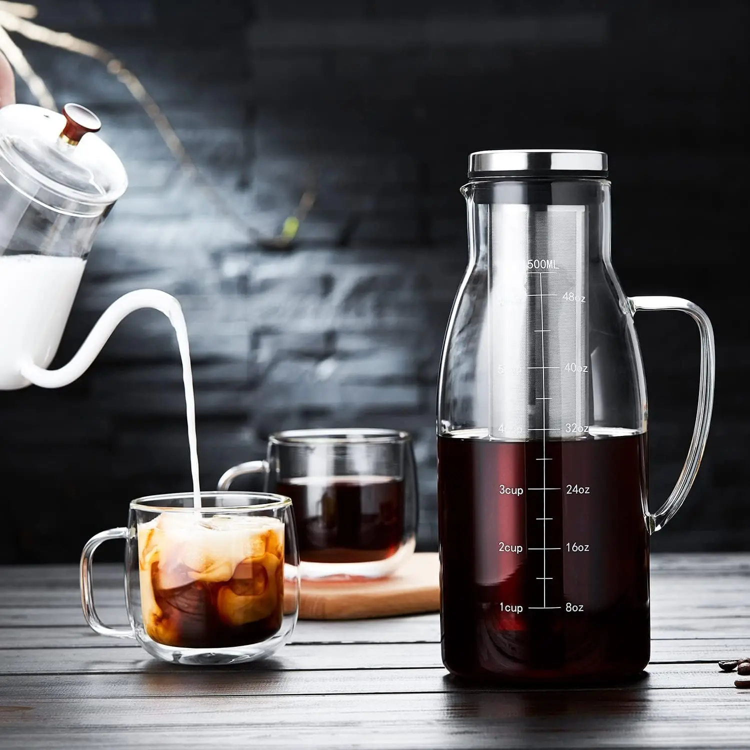 Кофеварка для холодного заваривания чая Pokaro Tea Cold Brew Кофейник 1500 мл и