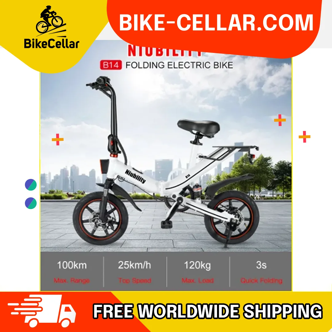 

B14SFolding Electric Bike, 14S-inch City Bike, 350W, Double Suspension, Super Light, 48V, 15Ah, Maximum Speed 25 Km/h