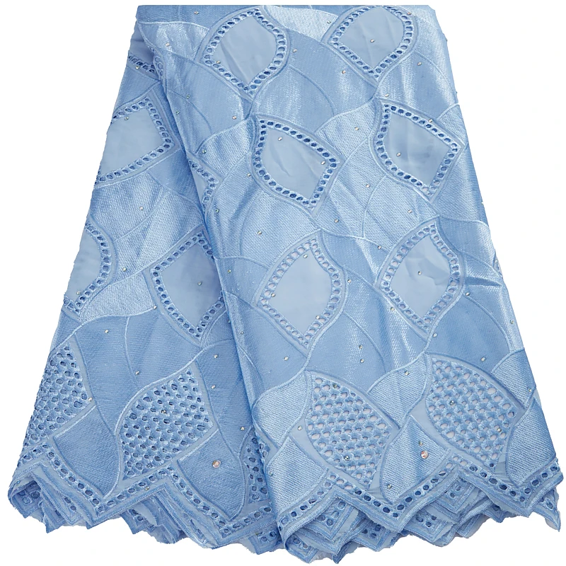 

New African Cotton Lace Fabric 2022 High Quality Voile Lace Material In Switzerland Nigerian Lace Fabrics For Dress Sewing F3004