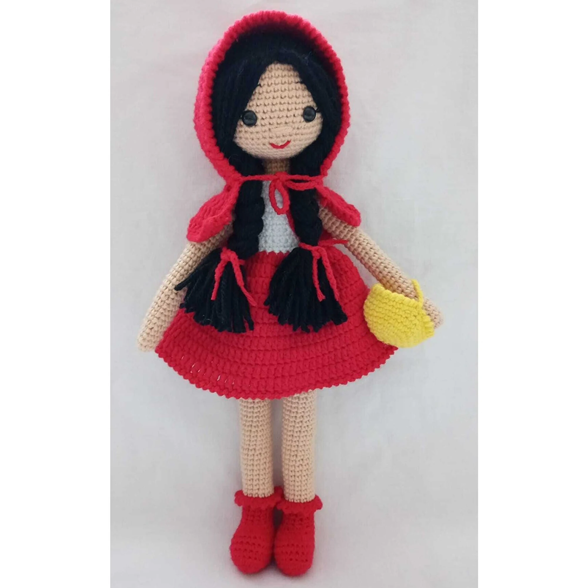 

Amigurumi Little Red Riding Hood Organic Knitting Toy Handmade Baby Doll Toys For Sale Sleeping Companion Sweet Dolly