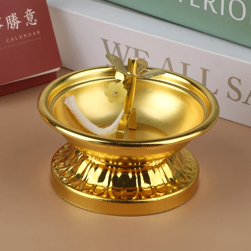 Держатель буддийской лампы для масла лампа ног с масленкой украшение зала Будды