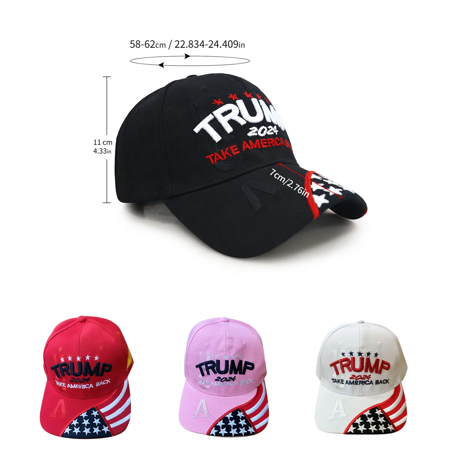Красная бейсболка Trump 2024 Keep America Great - Унисекс