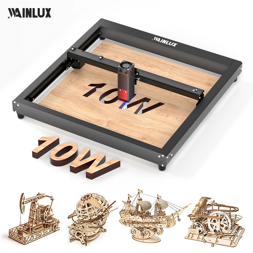 

WAINLUX 10W Laser Engraver Cutter Desktop 80W Laser Cutting Engraving Machine 0.5mm High Accuracy For Metal/Jewelry DIY PC/APP