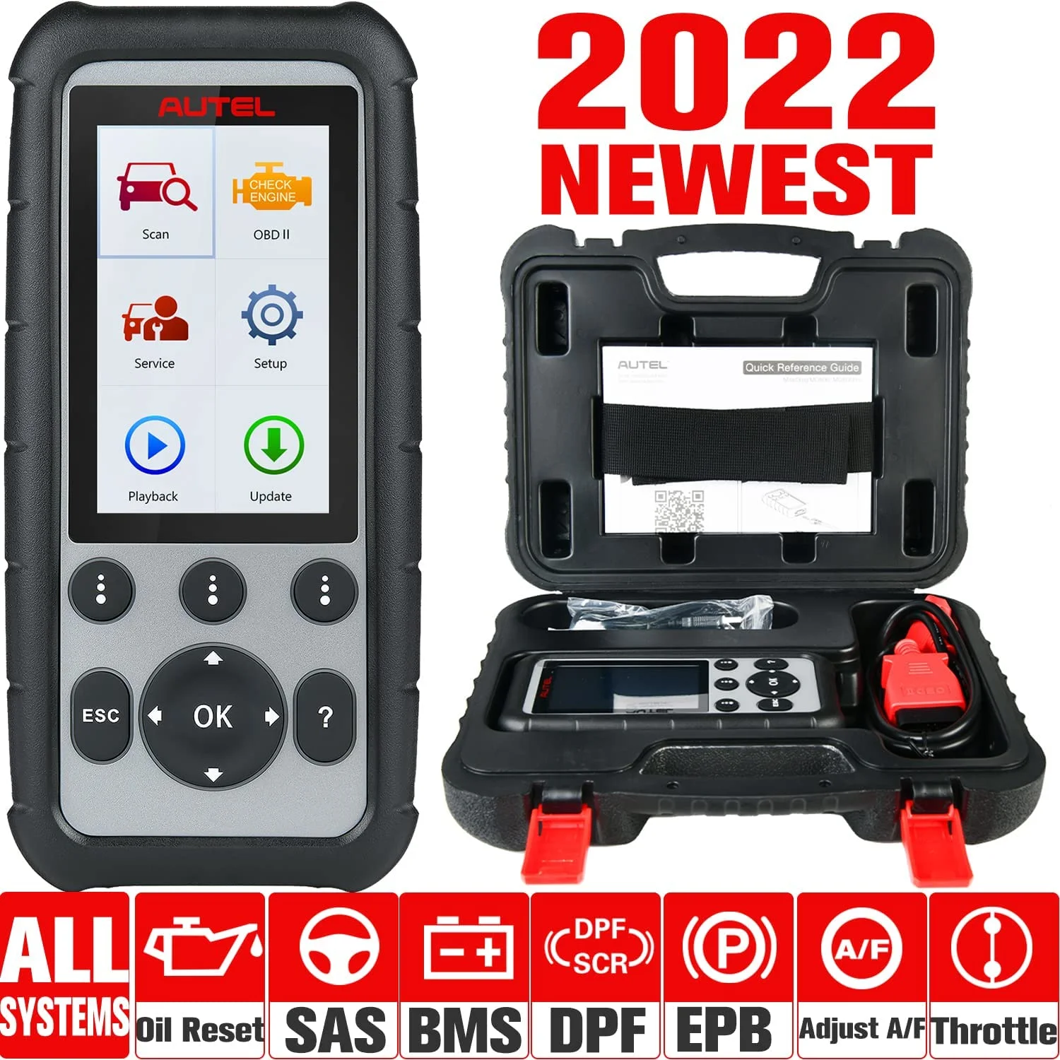 

Сканер Autel MaxiDiag MD806 Pro OBD2, диагностика всей системы и автоматический VIN, сброс масла, EPB, SAS,BMS