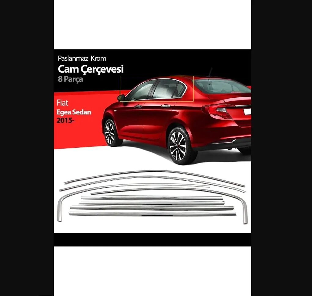 

Для Fiat Egea оконная рамка с бусинами полный комплект из хромированного никеля 8 шт. 2015 и выше модели-Защитная крышка для спойлера задний фонарь