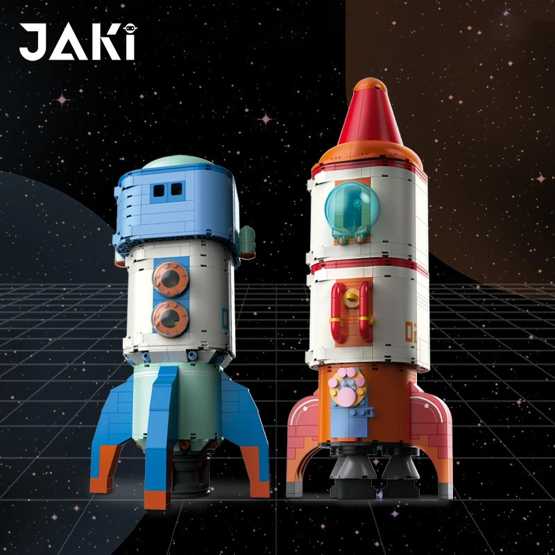 Creative Space Rocket Model Building Blocks Ideas Space Astronaut Figures Bricks 2in1 Construction Toys Set For Kids Toys Gift