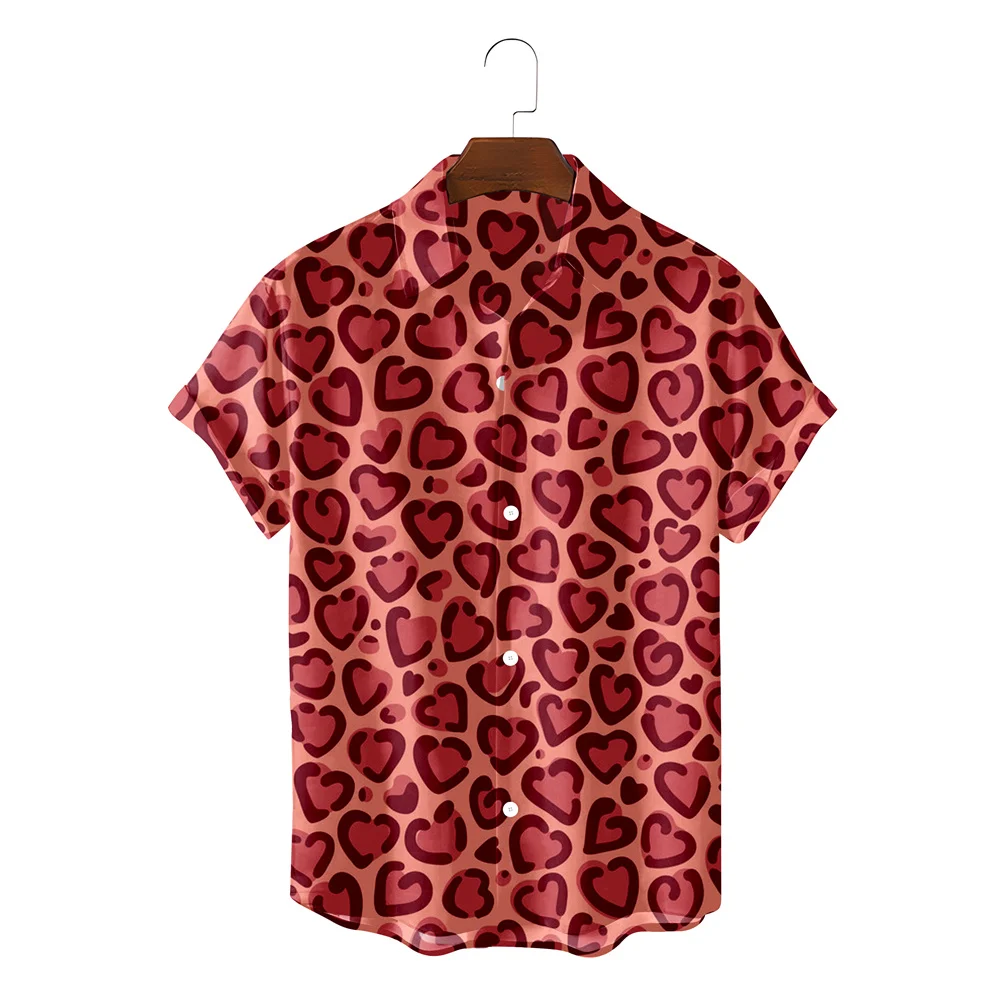 

Рубашка мужская оверсайз из кожи леопарда, уличная одежда, уютная свободная модная повседневная Гавайская пляжная винтажная блуза, лето 2022