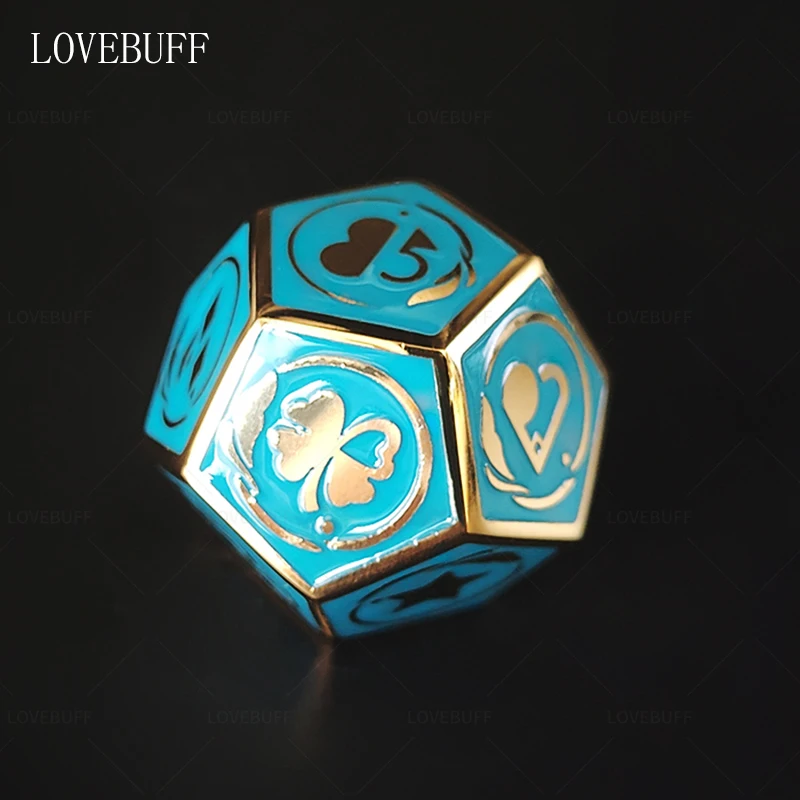 LOVEBUFF Honkai: Star Rail Aventurine's коллекционные игральные кости из нержавеющей стали