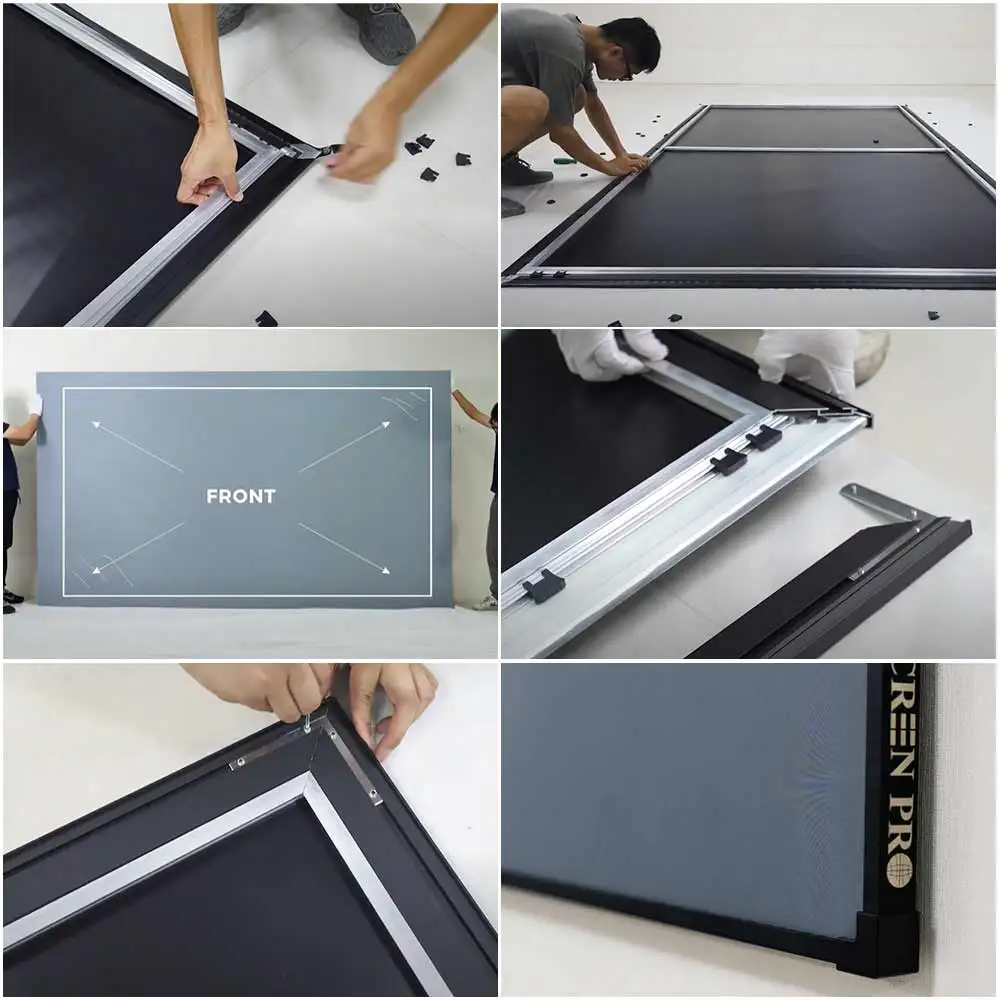 Экран проектора ALR 150-дюймовый фиксированный каркас 16:9 серый антисветовой экран