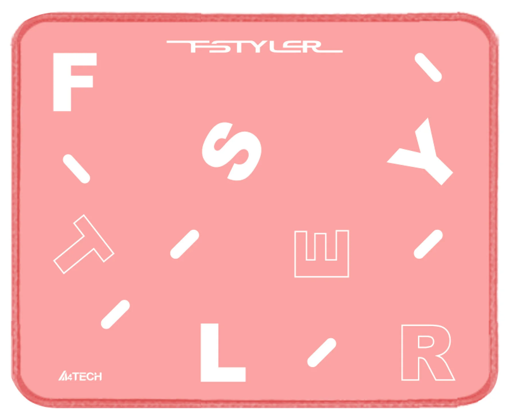 Коврик для мыши A4Tech FStyler FP25, розовый/белый, 250x200x2 мм