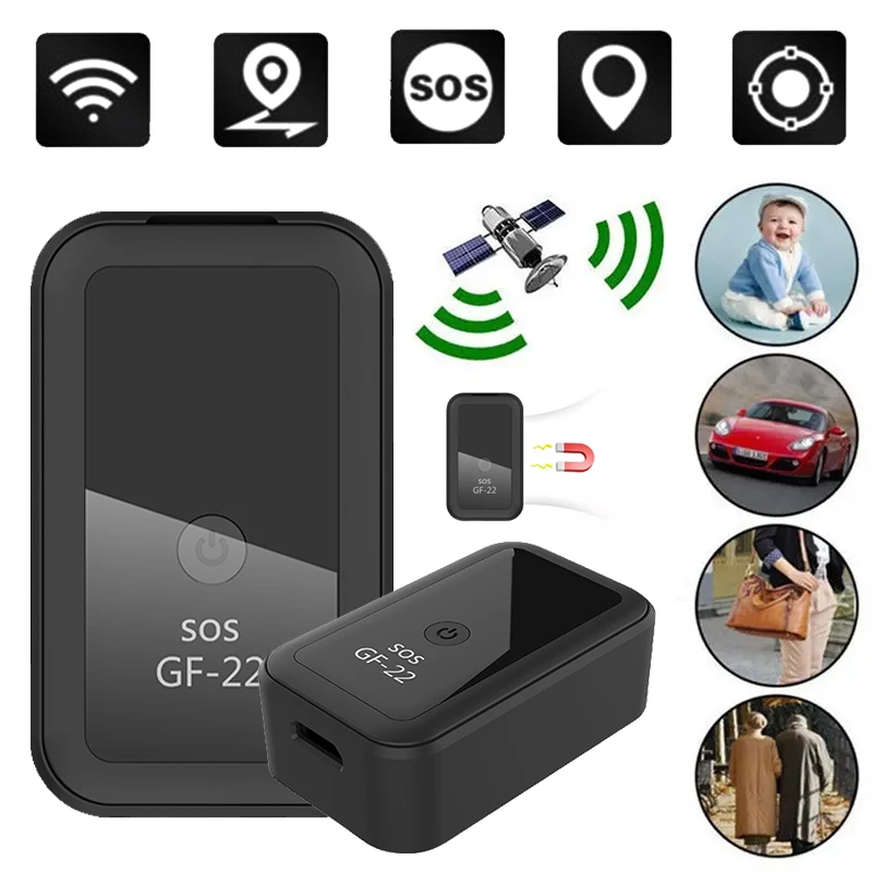 GPS-трекер GF22 магнитный с голосовым управлением, мини-локатор с точным определением местоположения для отслеживания