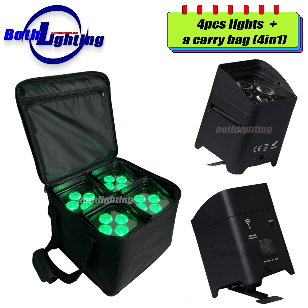 Оба светильник щения умный DJ S4 4X18W RGBWA УФ беспроводной DMX вверх свет батарея