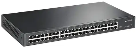 TP-Link TL-SG1048, 48-портовый гигабитный коммутатор, 48 портов RJ45 10/100/1000 Мбит/с, 1U 19-дюймовый монтируемый в стойку ста