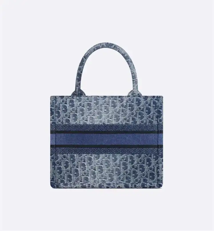 Маленький Book Tote Сумка Blue Denim В Стиле Жаккарда (265 21 Х 14 См) |
