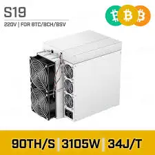 Майнер Bitmain Antminer S19 90TH/S 3100 Вт