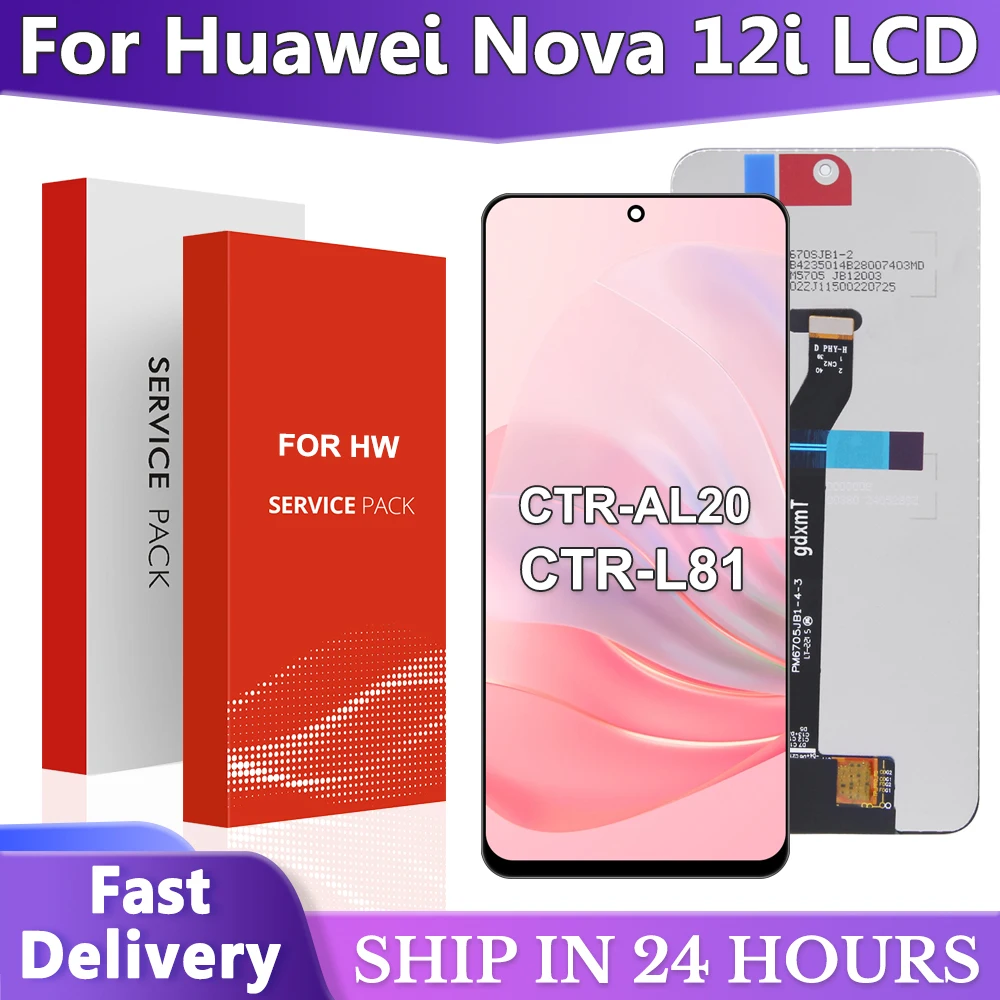 6 7 ''для Huawei Nova 12i ЖК-дисплей CTR-AL20 CTR-L81 Замена дигитайзера сенсорного экрана в