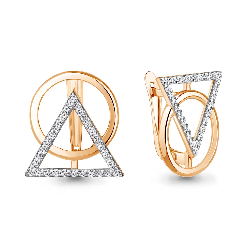 Серьги из золота с фианитами ЯХОНТ Ювелирный Арт. 2726848 |