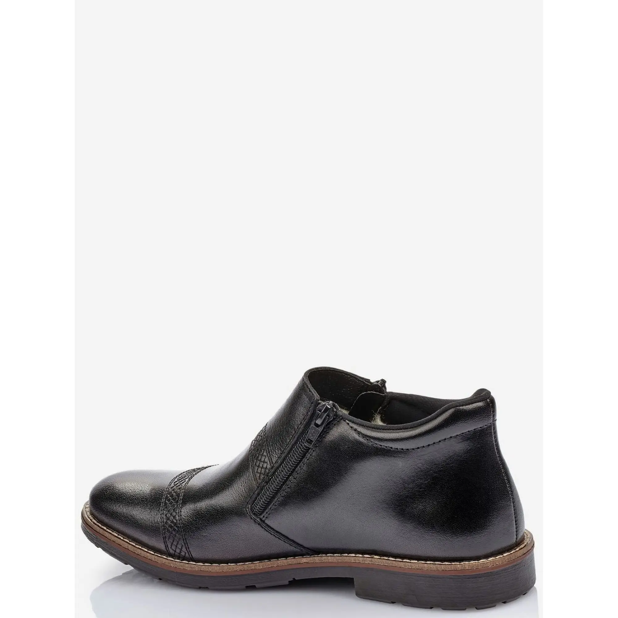 Rieker 15381-00V мужские ботинки черный натуральная кожа зима, Размер 46