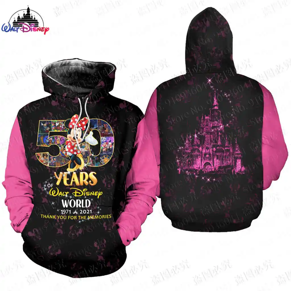 

The Disney Family/Disney's 50th Anniversary men women 3D Print High quality Fleece Zipper/ Hoodies parent-child Pullover Tops