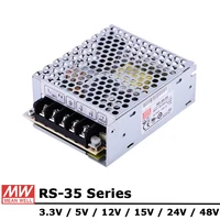 mean well rs 35 series acdc 35w 3 3v 5v 12v 15v 24v 48v single output switching power supply unit