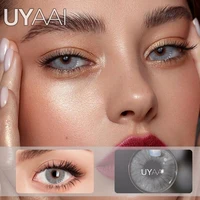 ru 3 day delivery uyaai color contact lenses gray blue brown natural two piece color lens eyes for yearly use free shipping