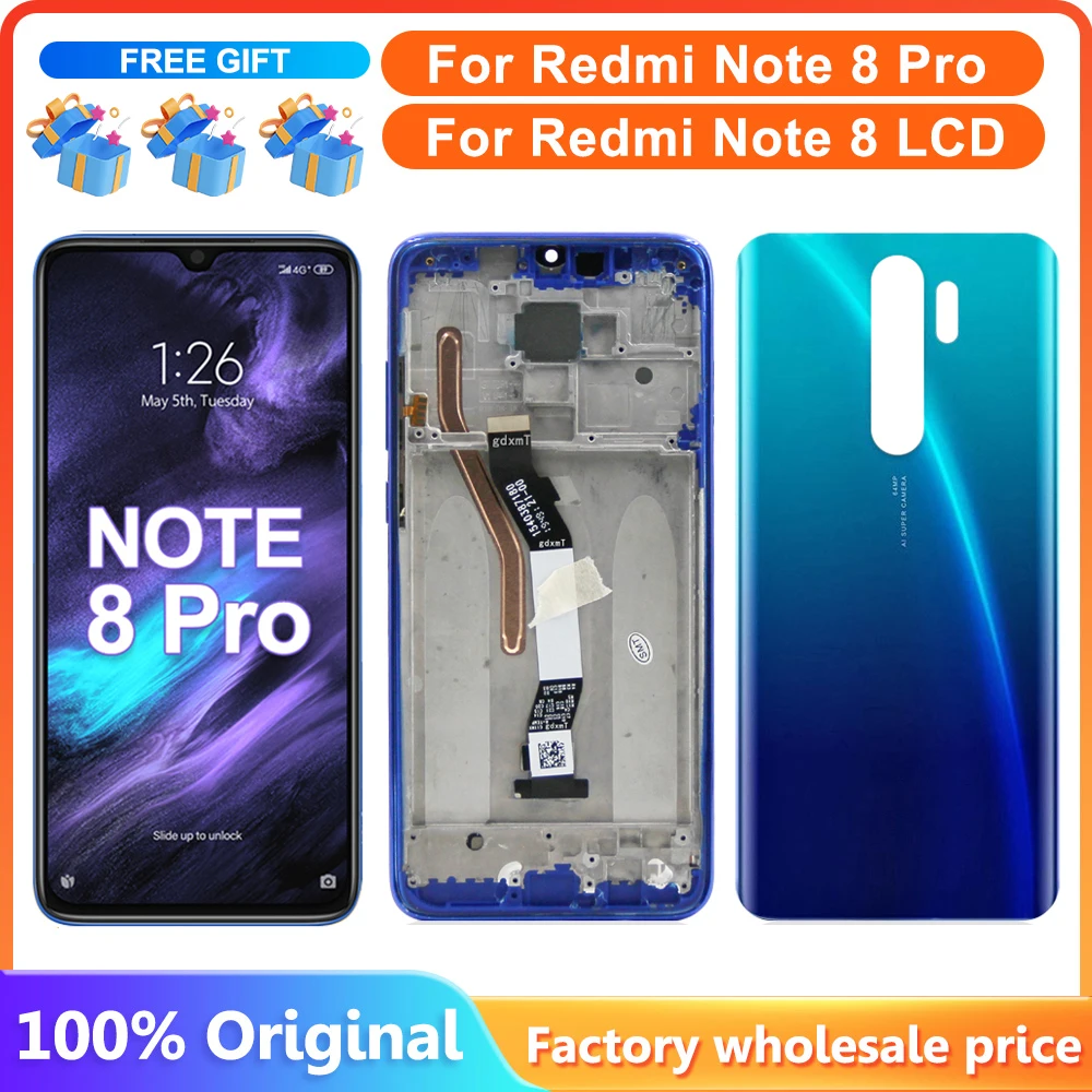 100% Оригинальный ЖК-дисплей для Xiaomi Redmi Note 8 / Note 8 Pro, ЖК-дисплей с сенсорным экраном и дигитайзером в сборе для Xiaomi Redmi Note8 / 8pro