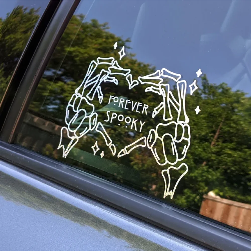 Виниловые автомобильные наклейки и Goth Skeleton в форме сердца декоративные