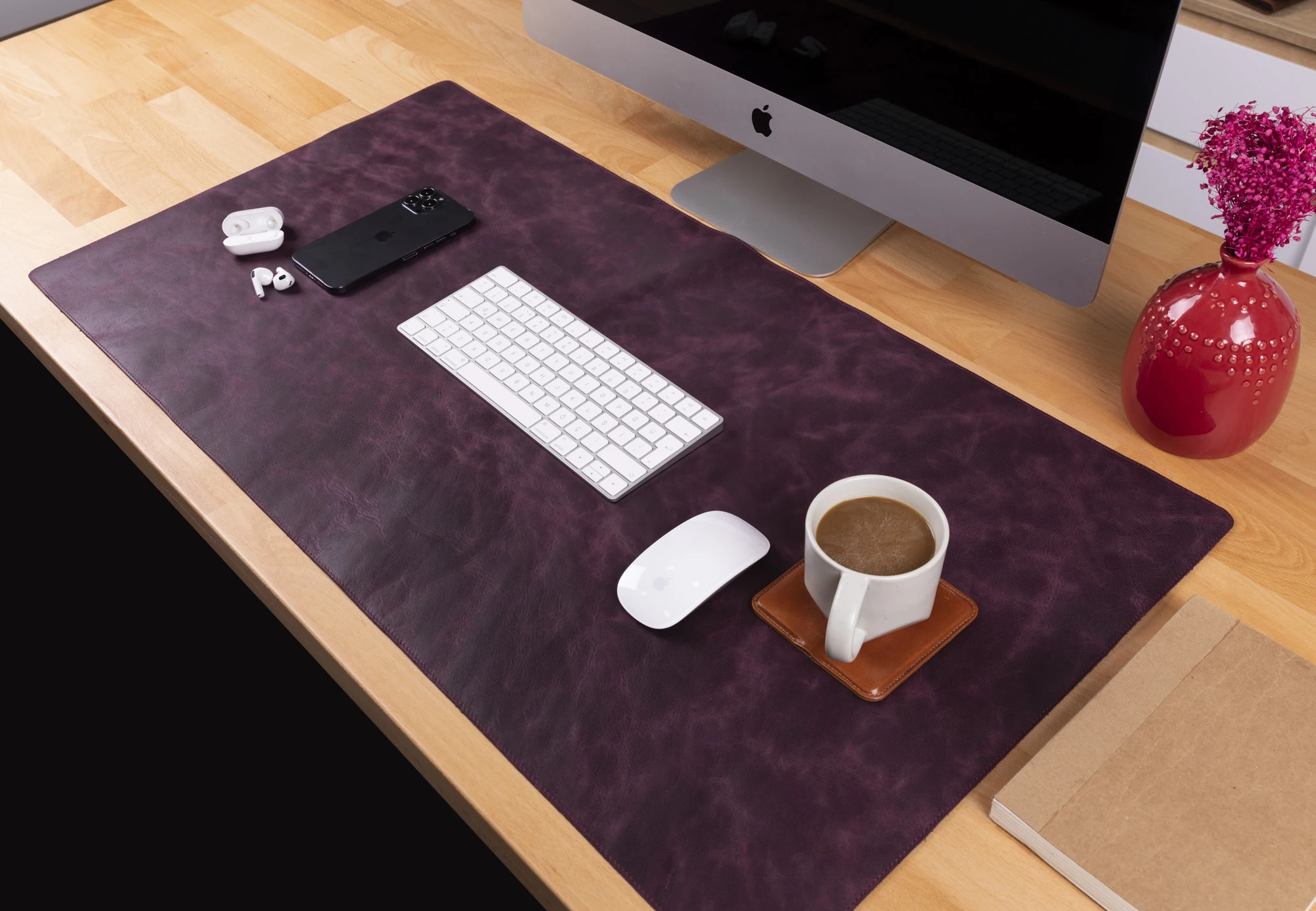 

Genuine Leather Handmade Desk Mat, Computer Pad, Leather Blotter, Personalizable, Mouse Pad, Custom Desk Mat 91x48 80x37, Office