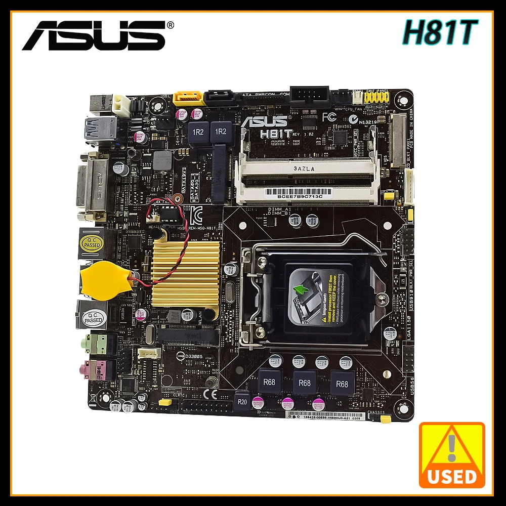 

ASUS H81T Motherboard 1150 Motherboard DDR3 Intel H81 Support Core i7 i5 i3 Cpus Mini ITX HDMI SATA 6Gb/s USB3.0 UEFI BIOS