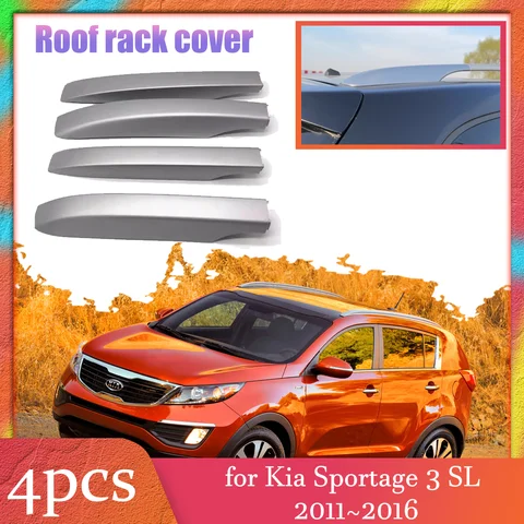 Чехол на багажник на крышу автомобиля для Kia Sportage 3 SL 2011 ~ 2016 2012 2013 2014, часть багажника, направляющая, конец корпуса, накладка, аксессуары