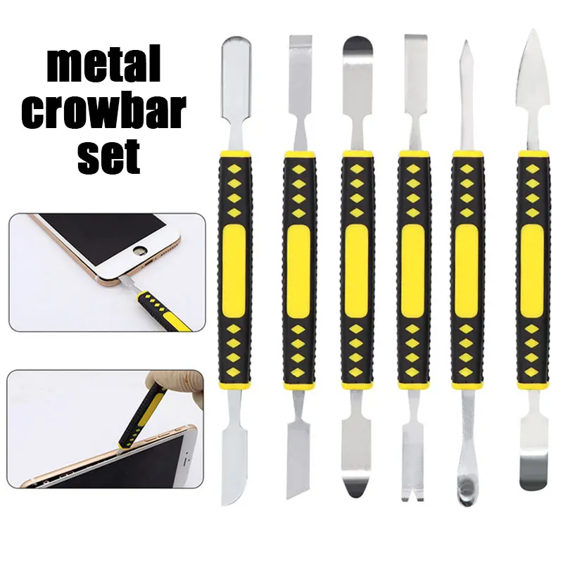 

3/6Pcs Screen Crowbar Mobile Phone Dissamble Repair Opening Pry Bar Set Metal Spudger for Laptop PCB Electronic Repair Hand Tool