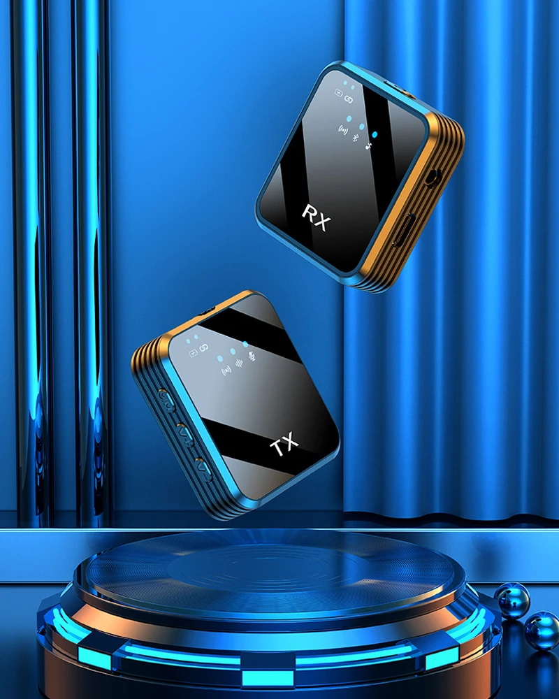 

Wireless Lavalier Microphone Live Broadcast Outdoor 2.4G Small Block Recording Video Three in OneRecording Mic Podcasting