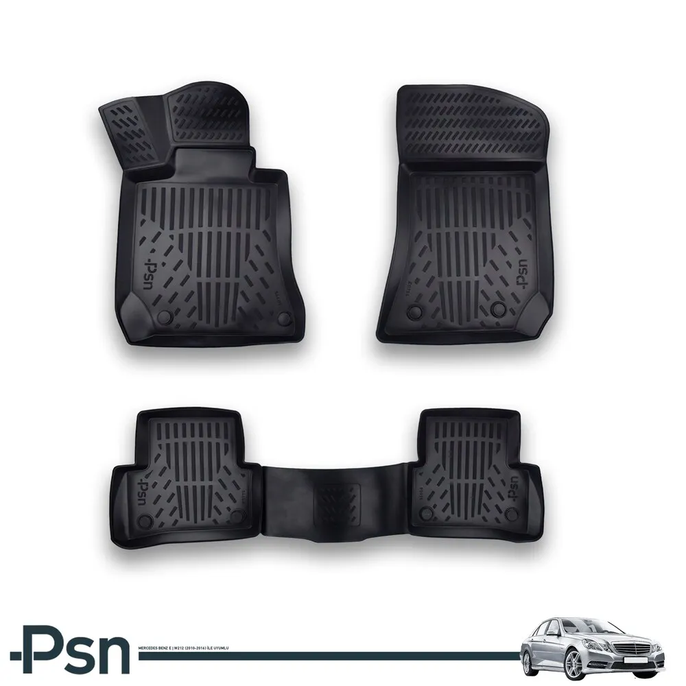

3D Pool Car Mats Mercedes E (W212) Between 2010 2016 Auto Interior Carpet Protector Accessories Rubber Luxury Floor Non Slip PSN