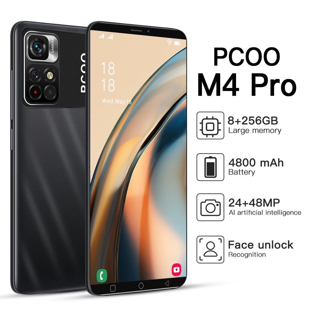 Смартфон M4 Pro 5 дюйма 8 + 128 ГБ 24 48 МП 4800 мАч Android 11 |